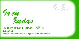 iren rudas business card